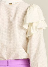 POM Isla Blooming Ecru Blouse | SP7744