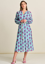POM Georgie Flower Aqua Dress | SP7754 POM Georgie Flower Aqua Dress | SP7754