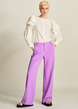 POM Pique Wide Leg Purple Pants | SP7771 POM Pique Wide Leg Purple Pants | SP7771