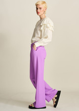 POM Pique Wide Leg Purple Pants | SP7771 POM Pique Wide Leg Purple Pants | SP7771