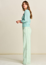 POM Wide Leg Aqua Blue Jeans | SP7775 POM Wide Leg Aqua Blue Jeans | SP7775