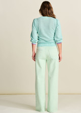 POM Wide Leg Aqua Blue Jeans | SP7775 POM Wide Leg Aqua Blue Jeans | SP7775