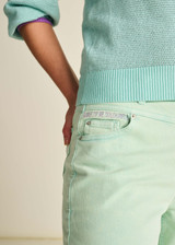 POM Wide Leg Aqua Blue Jeans | SP7775 POM Wide Leg Aqua Blue Jeans | SP7775