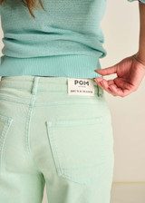 POM Wide Leg Aqua Blue Jeans | SP7775 POM Wide Leg Aqua Blue Jeans | SP7775