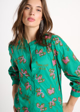 POM Blouse - Fern Green Shine | SP7412