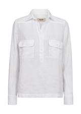 MOS MOSH White Enna Linen Pocket Blouse | 168430 MOS MOSH White Enna Linen Pocket Blouse | 168430