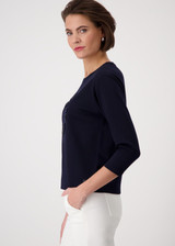 MONARI Blue Shirt With 3D Emblem | 409104 MONARI Blue Shirt With 3D Emblem | 409104