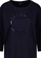 MONARI Blue Shirt With 3D Emblem | 409104 MONARI Blue Shirt With 3D Emblem | 409104
