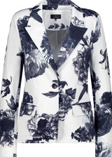 MONARI Blue Blazer With Floral Print | 409359