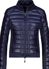 MONARI Blue Quilted Jacket With Neoprene | 409367 MONARI Blue Quilted Jacket With Neoprene | 409367