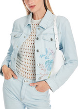 MARC CAIN COLLECTIONS Light Denim Rethink Together Bleached Denim Jacket | YC 31.13 D04 MARC CAIN COLLECTIONS Light Denim Rethink Together Bleached Denim Jacket | YC 31.13 D04