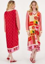 ME369 626-Lucky Me Violet V Neck T Dress | 125L70748