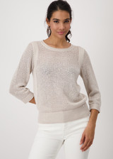MONARI Beige Knitted Jumper With Embellishment | 409272 MONARI Beige Knitted Jumper With Embellishment | 409272