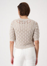 MONARI Beige Knitted Jumper With Lurex | 409480 MONARI Beige Knitted Jumper With Lurex | 409480