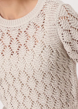 MONARI Beige Knitted Jumper With Lurex | 409480 MONARI Beige Knitted Jumper With Lurex | 409480