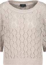MONARI Beige Knitted Jumper With Lurex | 409480 MONARI Beige Knitted Jumper With Lurex | 409480