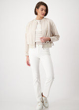 MONARI Beige Jacket With Double Hem | 409398 MONARI Beige Jacket With Double Hem | 409398