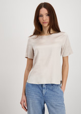 MONARI Beige Satin Blouse | 409402 MONARI Beige Satin Blouse | 409402