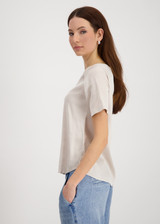MONARI Beige Satin Blouse | 409402 MONARI Beige Satin Blouse | 409402