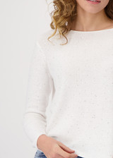 MONARI White Sequin Jumper | 409454 MONARI White Sequin Jumper | 409454