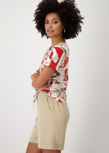 MONARI Red T-Shirt With Polaroid Print | 409742 MONARI Red T-Shirt With Polaroid Print | 409742