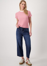 MONARI Red T-Shirt With Texture | 409745 MONARI Red T-Shirt With Texture | 409745
