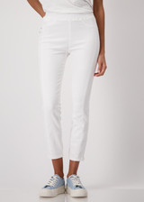 MONARI White Jeggings With Back Pockets | 409808 MONARI White Jeggings With Back Pockets | 409808