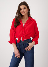 MONARI Red Blouse With Knot | 409892 MONARI Red Blouse With Knot | 409892