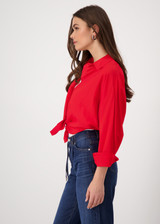 MONARI Red Blouse With Knot | 409892 MONARI Red Blouse With Knot | 409892