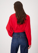 MONARI Red Blouse With Knot | 409892 MONARI Red Blouse With Knot | 409892