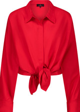 MONARI Red Blouse With Knot | 409892 MONARI Red Blouse With Knot | 409892