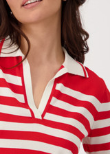MONARI Red Striped Polo Shirt | 409960