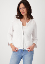 MONARI White Cardigan With Pockets | 409970 MONARI White Cardigan With Pockets | 409970