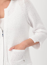 MONARI White Cardigan With Pockets | 409970 MONARI White Cardigan With Pockets | 409970