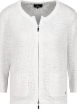 MONARI White Cardigan With Pockets | 409970 MONARI White Cardigan With Pockets | 409970