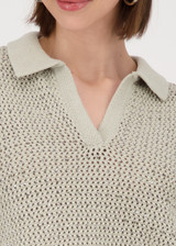 MONARI Green Ajour Polo Shirt With Rhinestones | 409971 MONARI Green Ajour Polo Shirt With Rhinestones | 409971