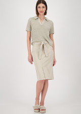 MONARI Green Ajour Polo Shirt With Rhinestones | 409971 MONARI Green Ajour Polo Shirt With Rhinestones | 409971