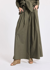 LAUREN VIDAL Lora Khaki Poplin Wide Leg Pants | LORA LAUREN VIDAL Lora Khaki Poplin Wide Leg Pants | LORA