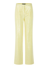 MARC CAIN GLAM Bright Vanilla Wukari Sequin Fabric Trousers | YG 81.17 W85