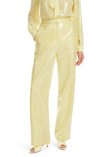 MARC CAIN GLAM Bright Vanilla Wukari Sequin Fabric Trousers | YG 81.17 W85