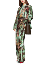 MARC CAIN COLLECTIONS Dark Wood Blazer With Floral Print | ZC 34.05 W02