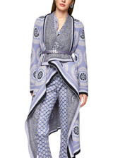 MARC CAIN COLLECTIONS Bluish Violet Knitted In Germany Coat | ZC 11.07 M09