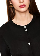 MARC CAIN GLAM Black Elegant Cardigan | ZG 39.01 M56