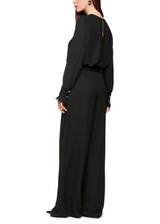 MARC CAIN GLAM Black Wolin Wide Trousers | ZG 81.05 W90