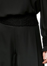 MARC CAIN GLAM Black Wolin Wide Trousers | ZG 81.05 W90
