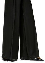 MARC CAIN GLAM Black Wolin Wide Trousers | ZG 81.05 W90