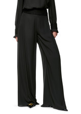 MARC CAIN GLAM Black Wolin Wide Trousers | ZG 81.05 W90
