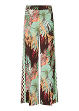 MARC CAIN COLLECTIONS Dark Wood Wide Waukee Trousers | ZC 81.05 W02