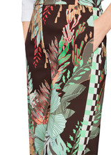 MARC CAIN COLLECTIONS Dark Wood Wide Waukee Trousers | ZC 81.05 W02