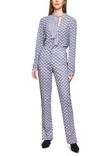 MARC CAIN COLLECTIONS Bluish Violet Fatsa Trousers In Scuba Jersey | ZC 81.08 J06